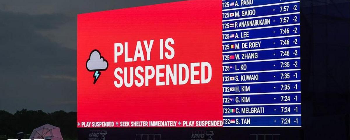 Bad Weather Delays Final Round of Women’s PGA Championship